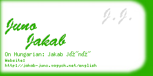 juno jakab business card